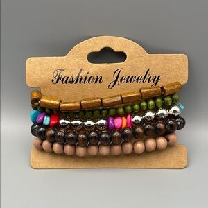 Multicolor Boho Beaded Bracelet Set